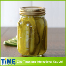 High Quality Glass Mason Jar for Canned Food (honey, jam, pickles)
